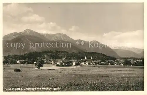 AK / Ansichtskarte Grabenstaett_Chiemsee Hochgern Kirche Grabenstaett_Chiemsee
