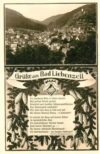 AK / Ansichtskarte Liebenzell_Bad Kirche Gedicht Liebenzell_Bad