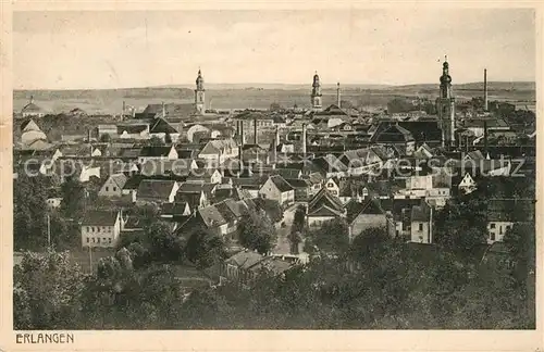 AK / Ansichtskarte Erlangen Panorama Kirche Erlangen