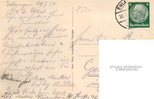 AK / Ansichtskarte Erlangen Panorama Kirche Erlangen