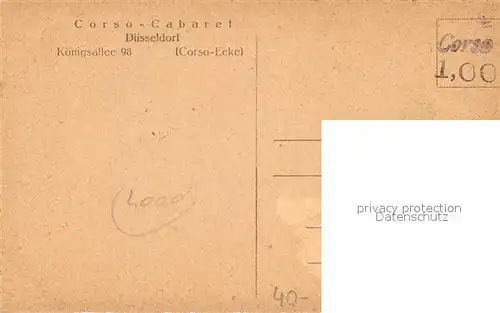 AK / Ansichtskarte Duesseldorf Casino Cabaret Duesseldorf