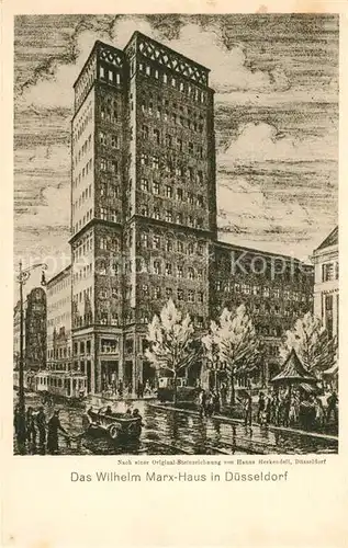 AK / Ansichtskarte Duesseldorf Wilhelm Marx Haus Duesseldorf