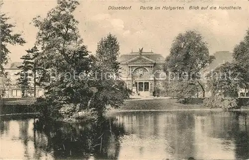 AK / Ansichtskarte Duesseldorf Hofgarten Kunsthalle  Duesseldorf