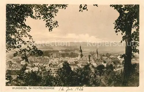 AK / Ansichtskarte Wunsiedel Panorama Kirche Wunsiedel