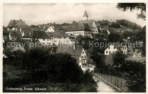 AK / Ansichtskarte Graefenberg_Oberfranken Kirche Panorama Graefenberg Oberfranken