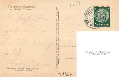 AK / Ansichtskarte Goessweinstein Fliegeraufnahme Burg Kirche Goessweinstein