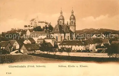 AK / Ansichtskarte Goessweinstein Schloss Kirche Kloster Goessweinstein