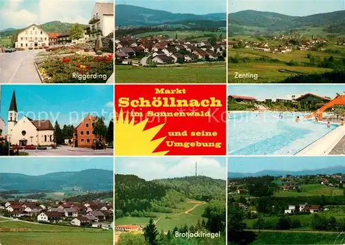 AK / Ansichtskarte Sch&#246;llnach Riggerding Zenting Brotjacklriegel Kirche Panoramen