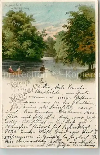 AK / Ansichtskarte Muenchen See Park Nymphenburg / Muenchen