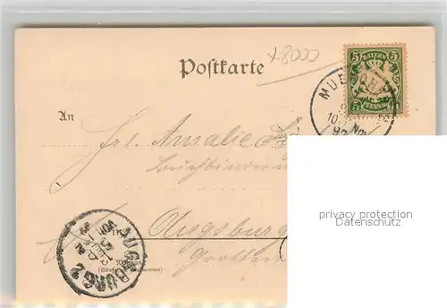 AK / Ansichtskarte Muenchen Postsaalbau K?nigsbau Universit / Muenchen