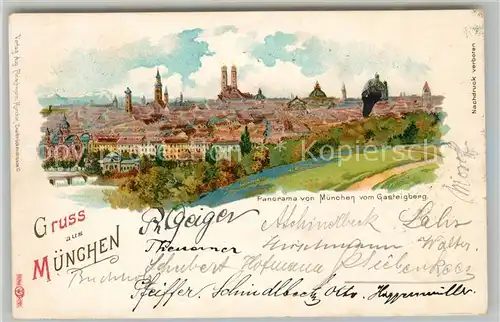 AK / Ansichtskarte Muenchen Panorama  / Muenchen