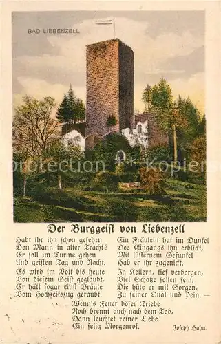 AK / Ansichtskarte Bad_Liebenzell Der Burggeist von Liebenzell Joseph Hahn Bad_Liebenzell