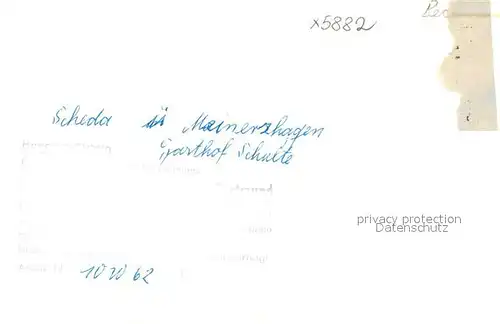 AK / Ansichtskarte Scheda ueber Meinerzhagen Gasthaus Schulte Scheda