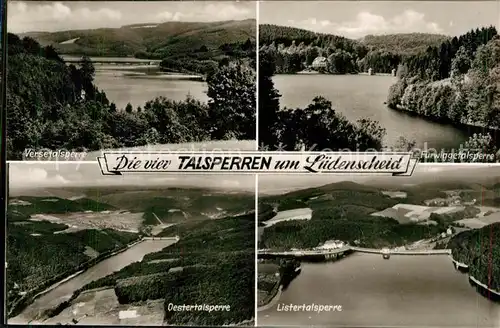 AK / Ansichtskarte Luedenscheid Fliegeraufnahmen Verse  Fuerwiggetal  Oestertal  Listertalsperre Luedenscheid