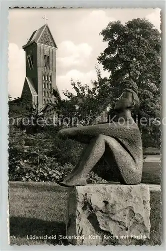 AK / Ansichtskarte Luedenscheid Kirche und Plastik Luedenscheid