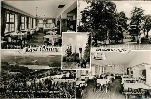 AK / Ansichtskarte Luedenscheid Berghotel Haus Wissing Homertturm Versetalsperre Luedenscheid