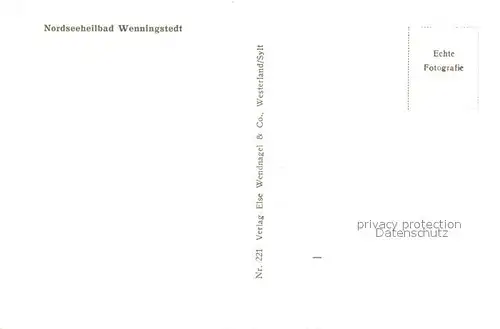 AK / Ansichtskarte Wenningstedt_Sylt Pensionen Hotel Wenningstedt_Sylt