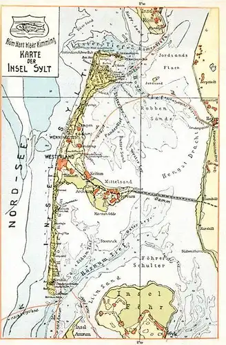 AK / Ansichtskarte Sylt Panoramakarte Sylt