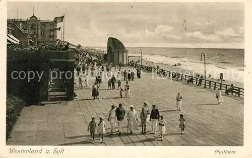 AK / Ansichtskarte Westerland_Sylt Plattform Promenade Westerland_Sylt