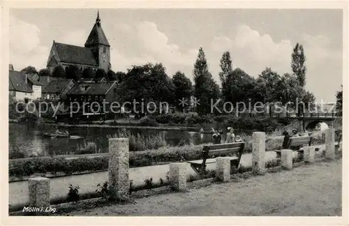 AK / Ansichtskarte Moelln_Lauenburg Kirche See Moelln_Lauenburg