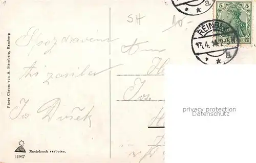 AK / Ansichtskarte Reinbek Mondschein Panorama Reinbek