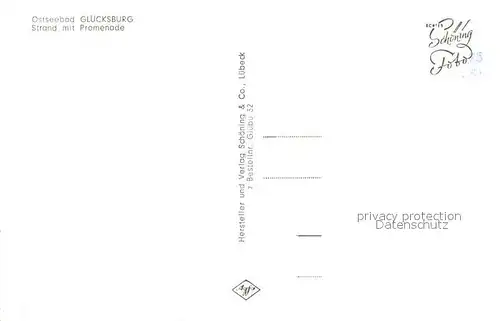 AK / Ansichtskarte Gluecksburg_Ostseebad Strand Promenade Gluecksburg_Ostseebad