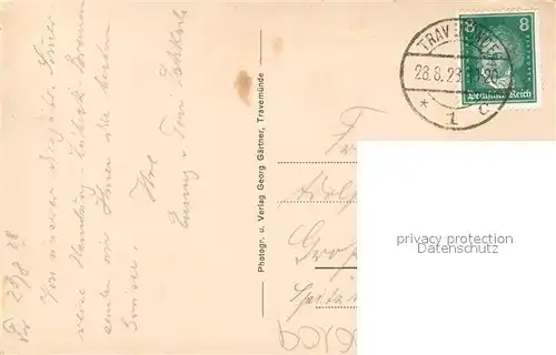 AK / Ansichtskarte Travemuende_Ostseebad Bootsanlegestellte Travemuende_Ostseebad