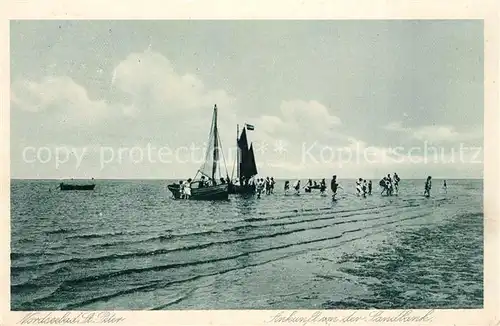 AK / Ansichtskarte St_Peter Ording Ankunft Sandbank St_Peter Ording