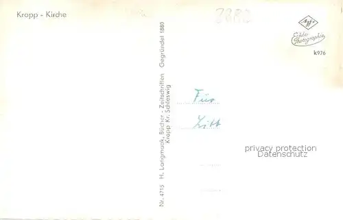 AK / Ansichtskarte Kropp_Schleswig Kirche Kropp_Schleswig