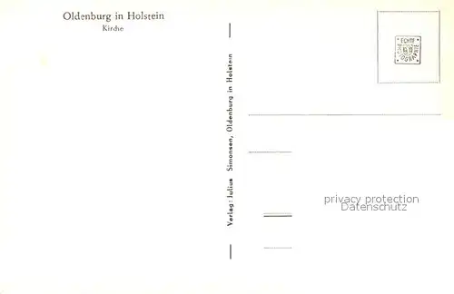 AK / Ansichtskarte Oldenburg_Holstein Kirche Oldenburg_Holstein