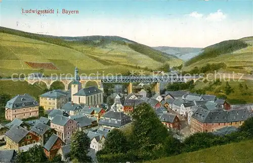 AK / Ansichtskarte Ludwigsstadt Panorama Kirche Ludwigsstadt