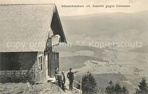 AK / Ansichtskarte Arberschutzhaus Blick Eisenstein Arberschutzhaus