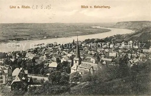 AK / Ansichtskarte Linz_Rhein Panorama Blick vom Kaiserberg Linz_Rhein