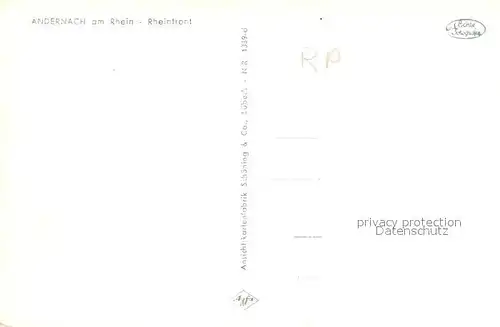 AK / Ansichtskarte Andernach Rheinfront Park Andernach