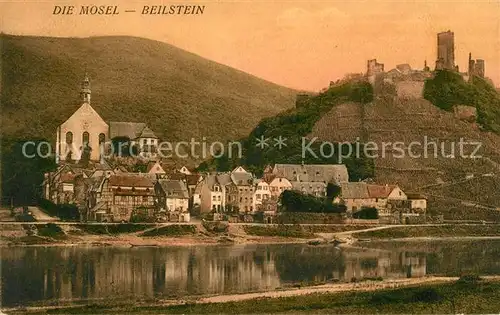 AK / Ansichtskarte Beilstein_Mosel Kirche Burgruine Beilstein_Mosel