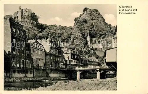 AK / Ansichtskarte Oberstein_Nahe Felsenkirche Panorama Oberstein_Nahe
