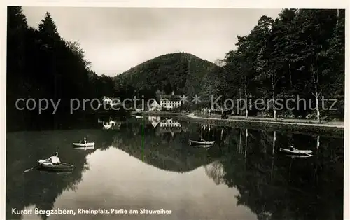 AK / Ansichtskarte Bergzabern_Bad Stauweiher Ruderboot Bergzabern_Bad