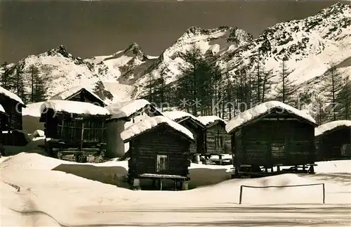 AK / Ansichtskarte Saas Fee Stadel Fletschhorn Laquinhorn Saas Fee