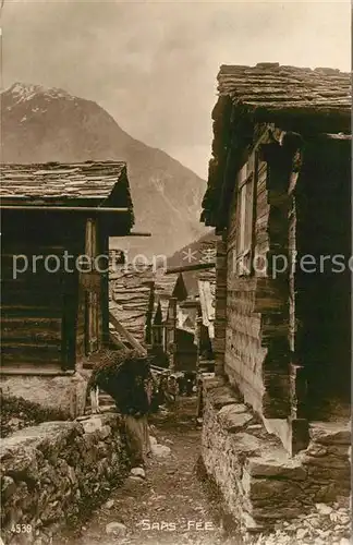 AK / Ansichtskarte Saas Fee Huetten Saas Fee