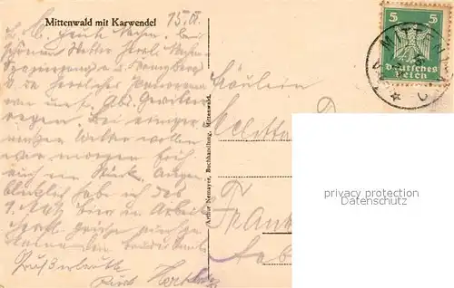 AK / Ansichtskarte Mittenwald_Bayern Panorama mit Karwendelgebirge Mittenwald Bayern