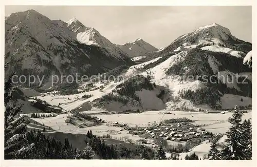 AK / Ansichtskarte Bad_Oberdorf Winterpanorama Allgaeuer Alpen Bad_Oberdorf