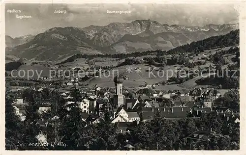 AK / Ansichtskarte Immenstadt_Allgaeu Gesamtansicht mit Alpenpanorama Immenstadt_Allgaeu