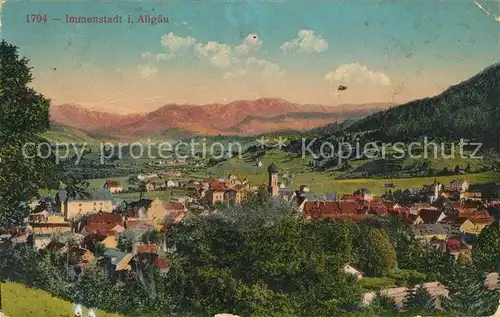 AK / Ansichtskarte Immenstadt_Allgaeu Gesamtansicht mit Alpenpanorama Immenstadt_Allgaeu