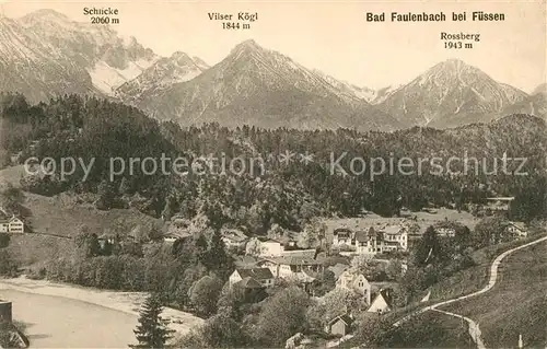 AK / Ansichtskarte Bad_Faulenbach Gesamtansicht mit Alpenpanorama Bad_Faulenbach