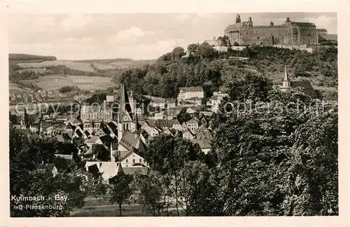 AK / Ansichtskarte Kulmbach Ortspanorama mit Blick zur Plassenburg Kulmbach