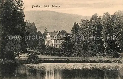 AK / Ansichtskarte Reinhardsbrunn Parkhotel Schwanenteich Reinhardsbrunn
