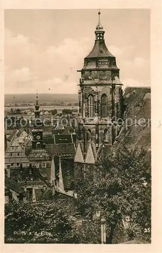 AK / Ansichtskarte Pirna Hauptkirche Stadtblick Pirna