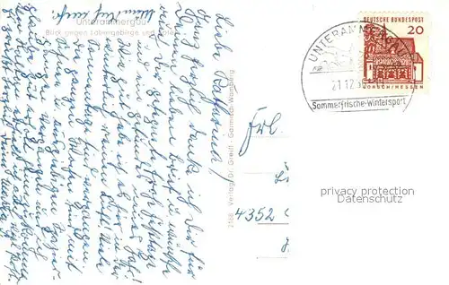 AK / Ansichtskarte Unterammergau Blick auf Labergebirge und Kofel Unterammergau