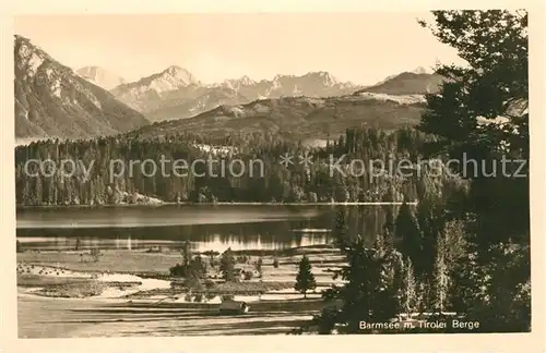 AK / Ansichtskarte Barmsee mit Tiroler Bergen Barmsee