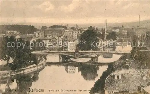AK / Ansichtskarte Heilbronn_Neckar Blick vom Goetzenturm Heilbronn Neckar